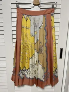 エミリオプッチPUCCI 幾何学模様 ロングスカート38 H822 美品 M エミリオプッチ 膝丈スカート ブラック レディース