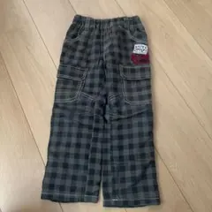 チェック柄裏起毛ロングパンツ
