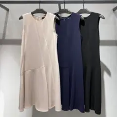 【美品】Theory 21SS ストレッチ ワンピース ネイビー 2