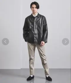＜UNITED ARROWS＞ ラムレザー カバーオール