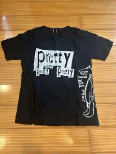アートワーク付き黒Tシャツ