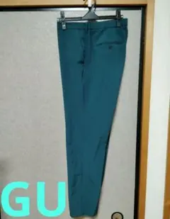 GU ジーユー ウォッシャブルテーパードトラウザー XL ネイビー