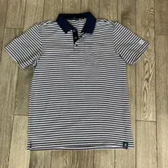 TRANS CONTINENTS GOLF ストライプポロシャツ L