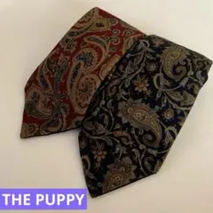 THE PUPPY　ネクタイ　ペイズリー柄　2本セット　シルク
