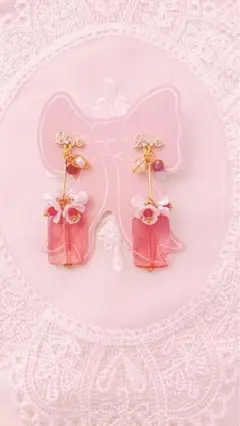 loveがかわいいピアス॰˳ཻ̊♡