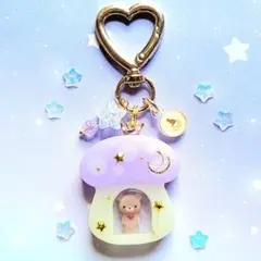 くまちゃんのきのこのおうちキーホルダー