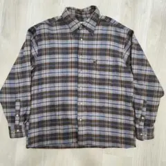 【Kynoch World】長袖 ネルシャツ カシミア ブラウン