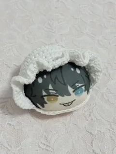 おまんじゅう ぬい フリル ボンネット ホワイト