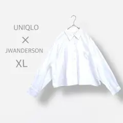【UNIQLO × JWANDER】　コラボ　長袖シャツ　ロゴ刺繍　大きいサイズ