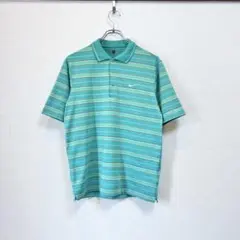 【極美品】NIKE GOLF ナイキゴルフ ボーダー ストレッチ 半袖ポロシャツ