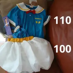 新品　キッズ 　ディズニー　なりきり　ドナルド　上下セット　サロペット