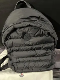極美品／超レア☆MONCLER　PIERRICK　総柄　リュックサック　ブラック MONCLER モンクレール ブラック リュック バックパック ブラック