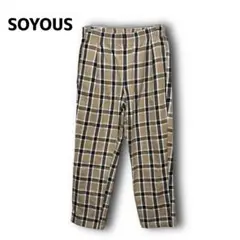 2683　【SOYOUS】　ボトムス　イージーパンツ　チェック　XS　ラクチン