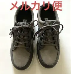 スニーカー レディース 22.5cm 3E グレー サイドファスナー