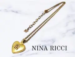 No.78 NINA RICCI ネックレス ハート ロゴ ゴールドネックレス