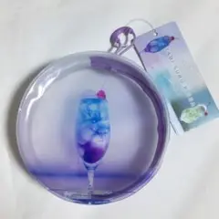 旅する喫茶 丸型ポーチ パープル EVA素材