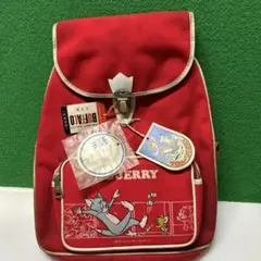 未使用‼️トムとジェリー　リュックサック レッド　昭和レトロ　レトロ