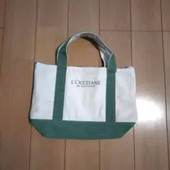 L'OCCITANE トートバッグ ホワイト/グリーン