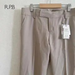 R.P.B タックパンツ ウール 毛 ベージュ L 秋冬 大人 オフィス