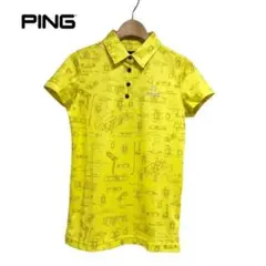○★新品未使用　PING　BPパターン　クールコアポロシャツ　M　イエロー