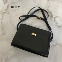 バリー BALLY レザー 本革 ミニサイズショルダー ハンドバッグ 黒ブラック