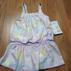 すみっコぐらし　水着　130 緑　紫　ピンク　ワンピース