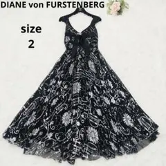 DIANE von FURSTENBERG シルク リボン フレア ワンピース