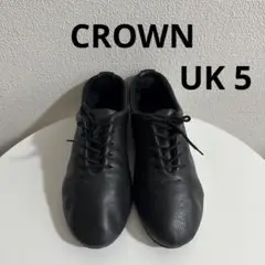 CROWN クラウン レースアップシューズ 黒 UK5 23.5cm レディース