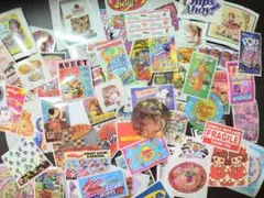 海外 ロールシール　ステッカー　 約100枚　アメキャラ　お菓子　ファストフード