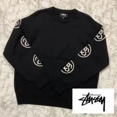 stussy ステューシー 袖ロゴ クルーネックセーター Lサイズ 完売 ニット