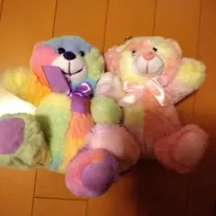 レインボーベア　ぬいぐるみ　2つセット