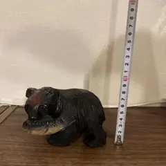 木製クマの置物 約10cm