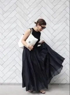 【Deuxieme Classe】MARILYN MOON別注skirt 36 MARILYN MOON/マリリンムーン】 TUCK TECHNIGUE SHEER SKIRT