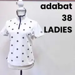 adabat アダバット ハイネック ジップ 半袖ポロシャツ レディース 38