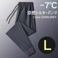 509 夏用ひんやりパンツ　冷感パンツ　接触冷感　スポーツ　ダークグレー L