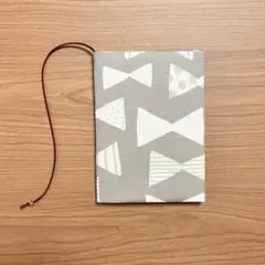 【 文庫本 】ブックカバー ハンドメイド リボン ベージュ