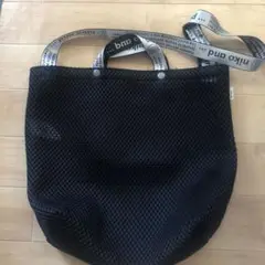 メッシュ ブラック トートバッグ