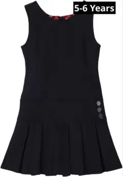 ガールズ 学校 制服 ドレス: ストレッチ フィット プリーツブラック
