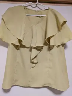 AMERICAN HOLIC フリルシャツ L マスタード