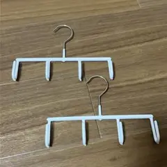【ほぼ未使用】MAWA ハンガー ベルト アクセサリー ホワイト 2本セット
