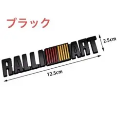 三菱自動車　ラリーアートRALLIART ランエボ　アルミエンブレム ブラック