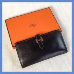 HERMES エルメス べアン クラシック ヴォーエプソン 箱付き 黒