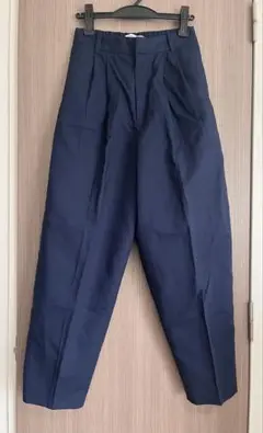 リネンブランドバレルレッグパンツ