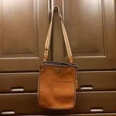 DOUBLES レザー バッグ ブラウン