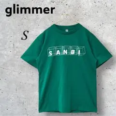 グリマー プリントTシャツ メンズ オシャレ シンプル カジュアル ロゴ 緑