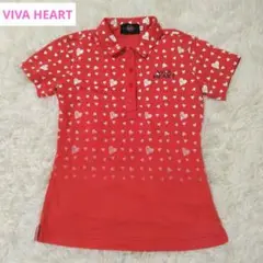 VIVA HEART レディースゴルフポロシャツハートフェード40