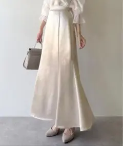 mipiarl 薄手サテンフレアマーメイドスカート