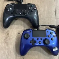 PS4 PS3 コントローラー ホリパッドFPSプラス　青　黒　2個セット