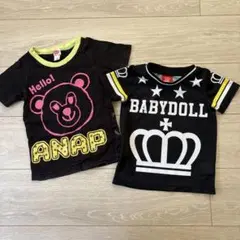 ANAP BABYDOLL Tシャツ 2枚セット 100cm