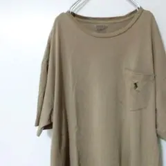 【ポロラルフローレン】古着 メンズ ベージュ Lサイズ Tシャツ